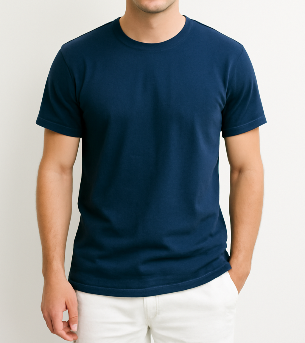 Navy Cotton T-Shirt
