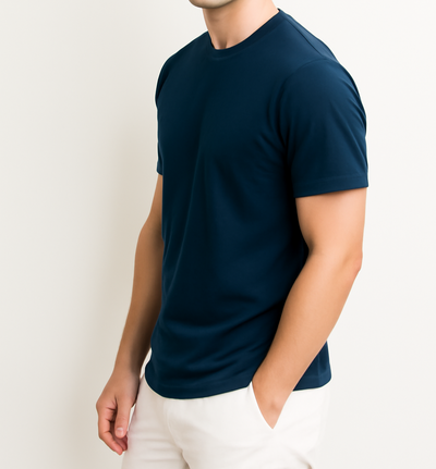 Navy Cotton T-Shirt