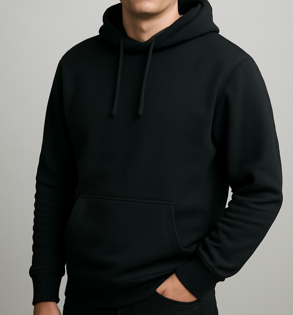 PULLOVER HOODIE- BLACK