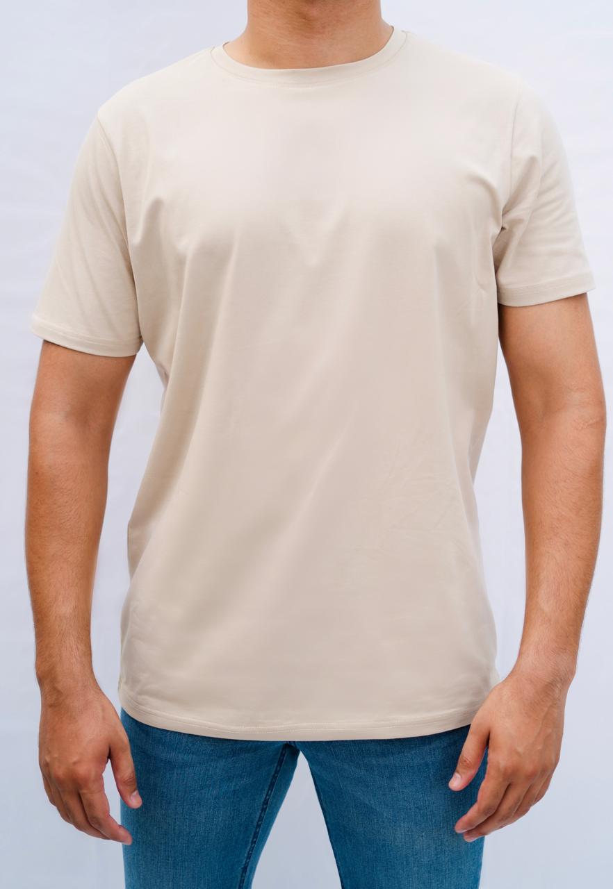 Beige Cotton T-Shirt