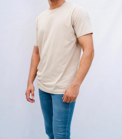 Beige Cotton T-Shirt