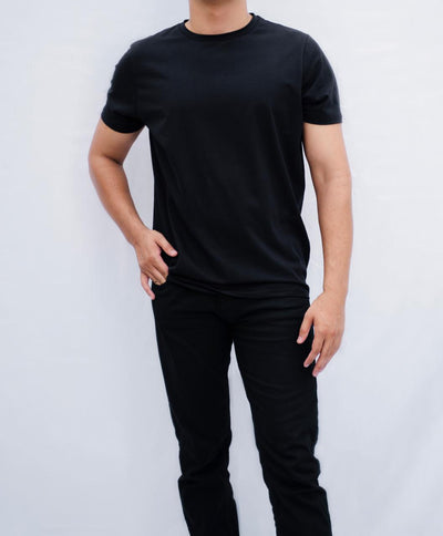 Black Cotton T-Shirt